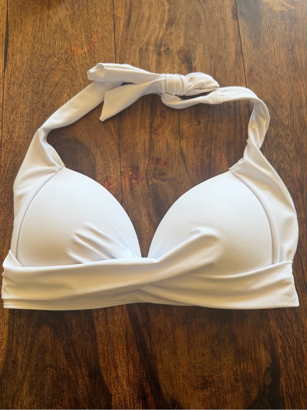 Express White Halter Bikini Top